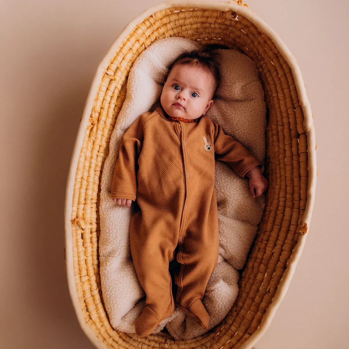SLEEPSUIT WITH BUNNY EMBROIDERY