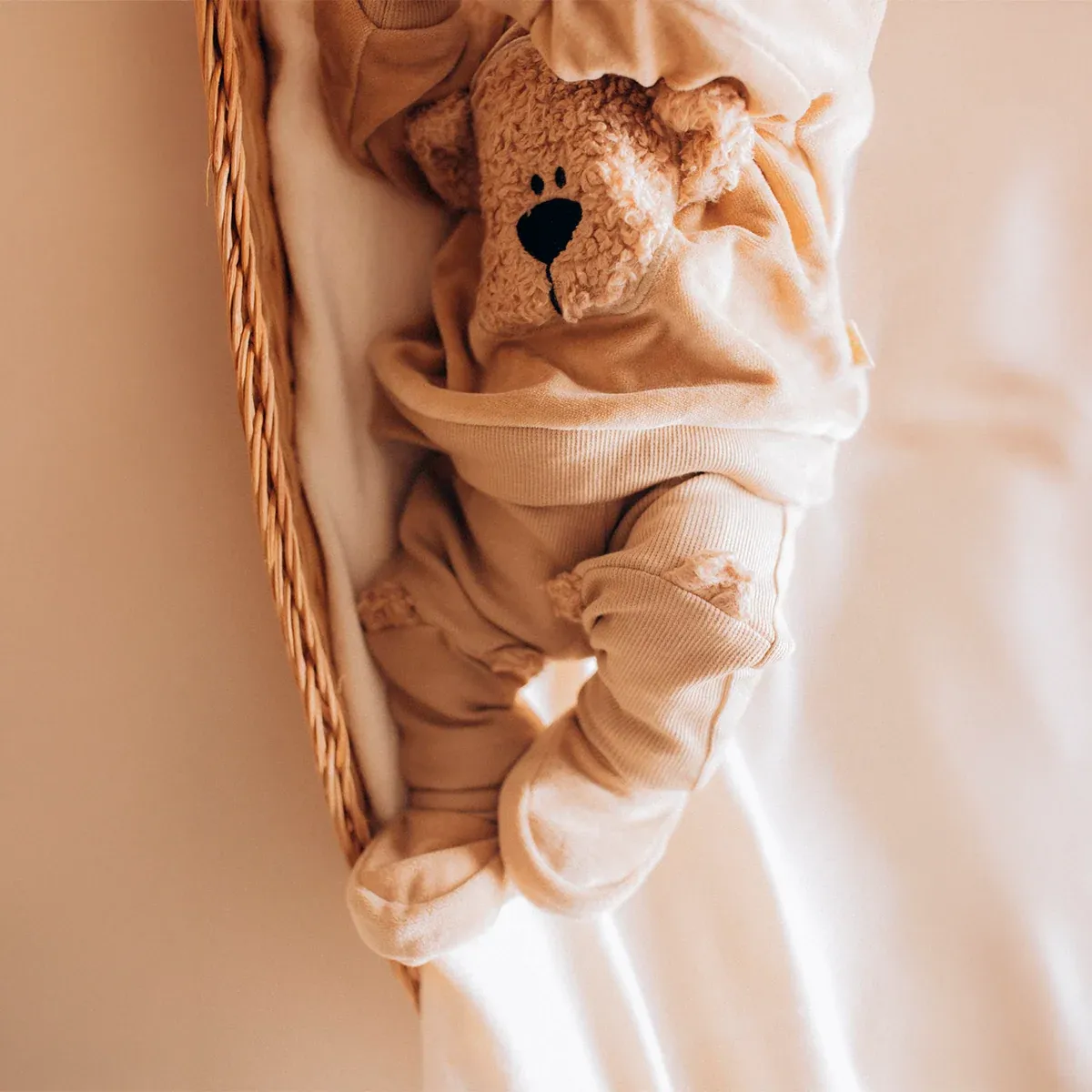LEGGINGS WITH PLUSH TEDDY EARS 2X1 RIB