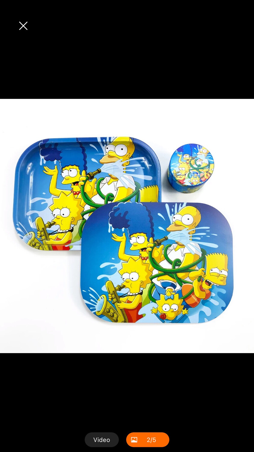 Simpsons Rolling Tray &amp; Grinder
