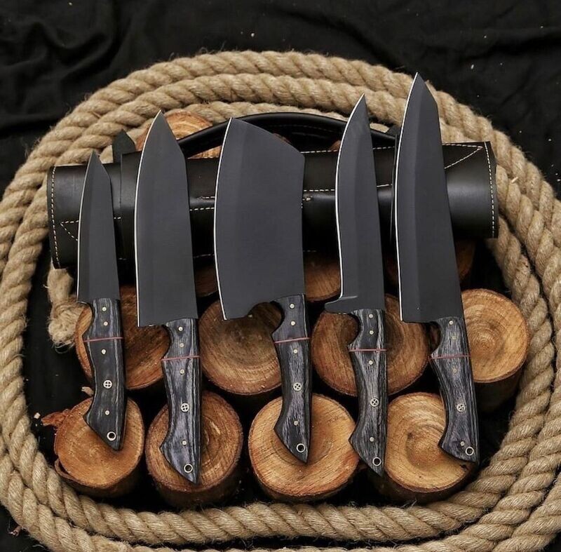 BBQ CHEF Forged Knives, Beautiful Gift for her, high quality kitchen knives set made with high quality D2 steel, Best FATHERS Day Gift | AD Cutlery |
