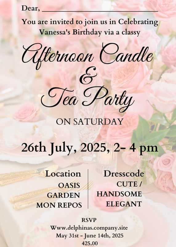 Afternoon Candle and Tea Party