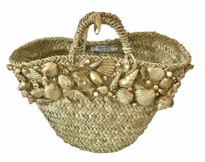 COFFA summer bag with golden shells 🐚