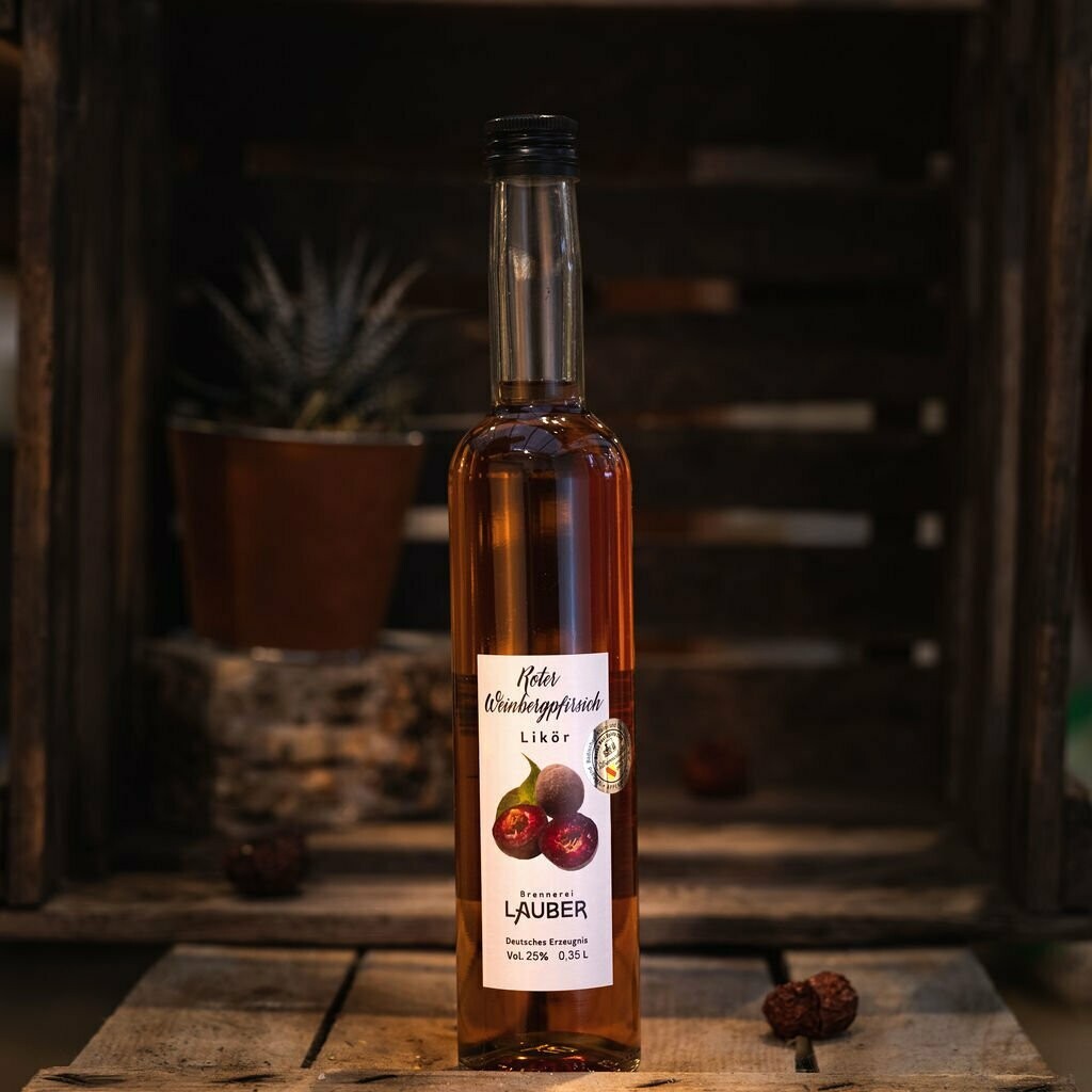 Roter Weinbergpfirsich Likör 25% VOL