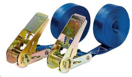 Spanngurt Duopack 5m / 25mm blau mit Ratsche