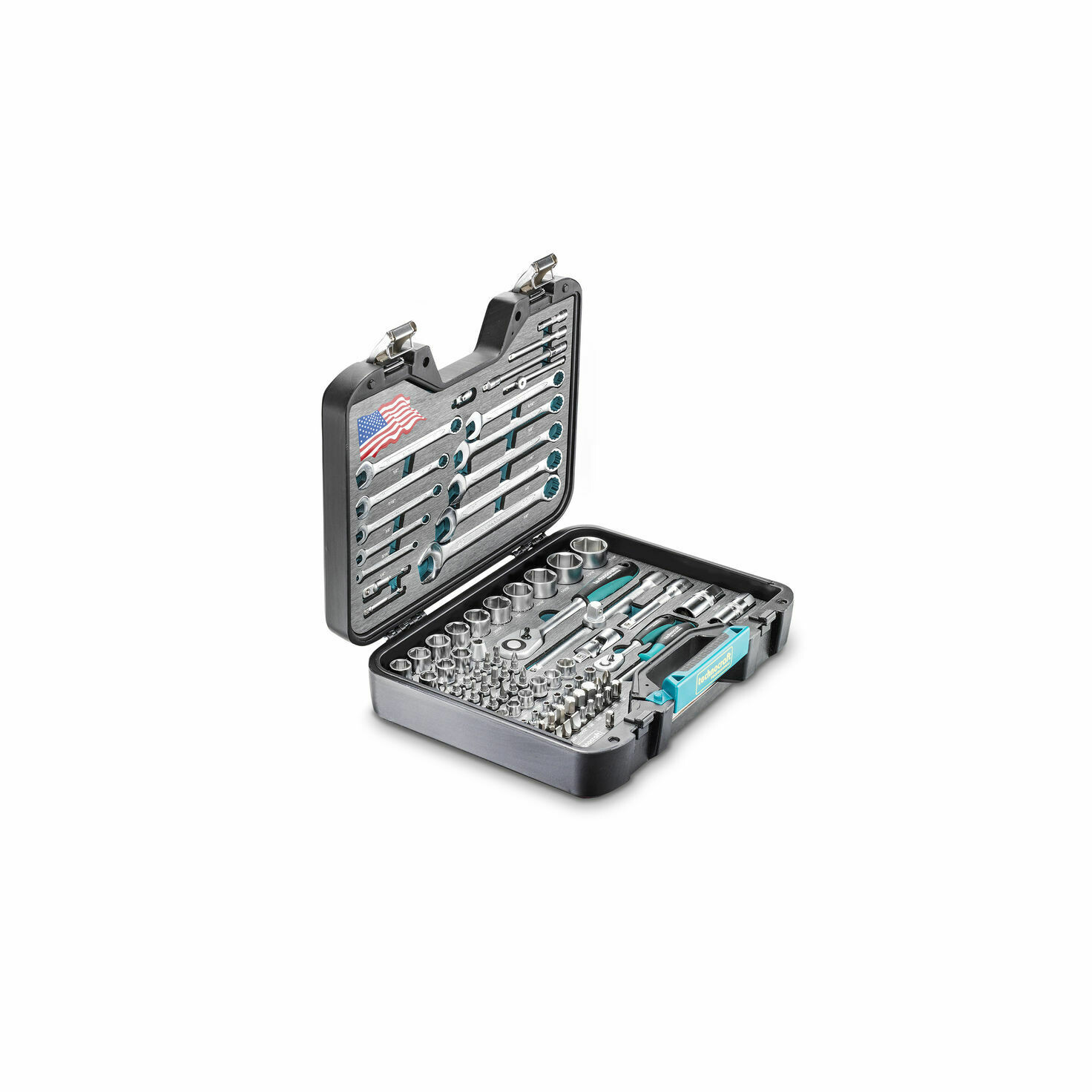 TECHNOCRAFT Steckschlüssel-Satz in Zoll/Inch 1/4" + 1/2", 87-tlg