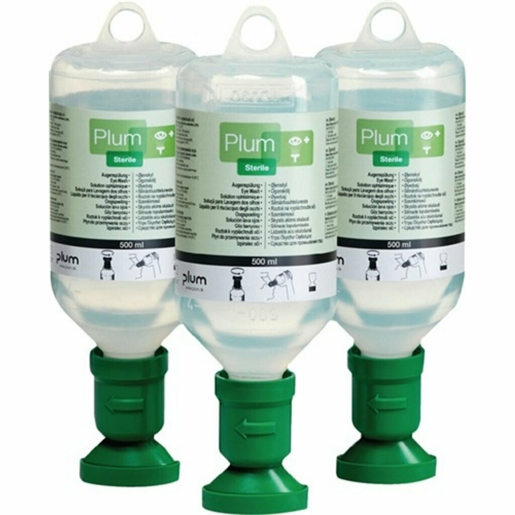 Augenspülflasche  mit Augenschale und Staubkappe 3 Stück