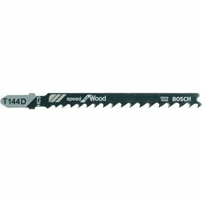 Stichsägeblatt, BOSCH  HCS T 144 D Weichholz (4 - 50 mm), Span-, Tischler-,Faserplatten 100 mm  5 Stück