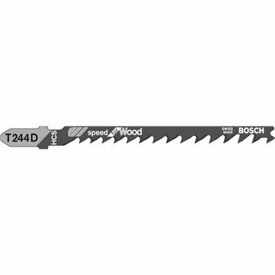 Stichsägeblatt, BOSCH  HCS T 244 D wie T 144 D speziell für Kurvenschnitt 100 mm  5 Stück