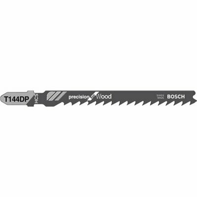 Stichsägeblatt, BOSCH  HCS T 144 DP Weichholz, Span-, Tischler- Faserplatten,Türen, Küchenarbeitsplatten (5-50 mm)100 mm  5 Stück