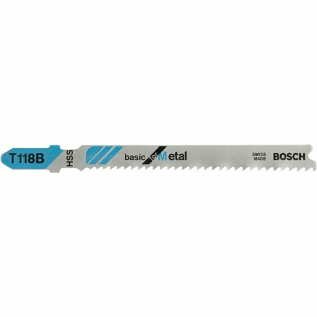Stichsägeblatt BOSCH T 118 B mittelstarke Bleche (2,5 - 6 mm) 92 mm 5 Stück