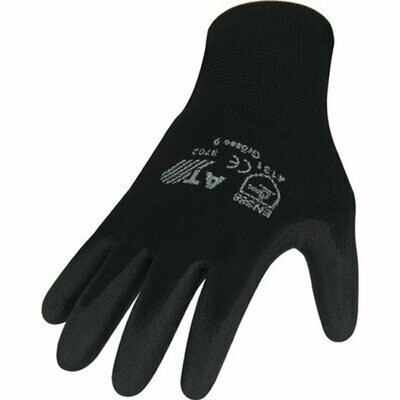 Handschuhe Gr.10 schwarz  Nyl.mitPUR EN 388 Kat.II  12 Paar