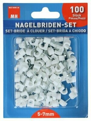 Kabelbriden 5-7mm weiss à 100 Stück
