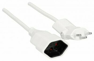 Verlängerung TD3x1 weiss 3m drehbar, H05VV-F3G1.0