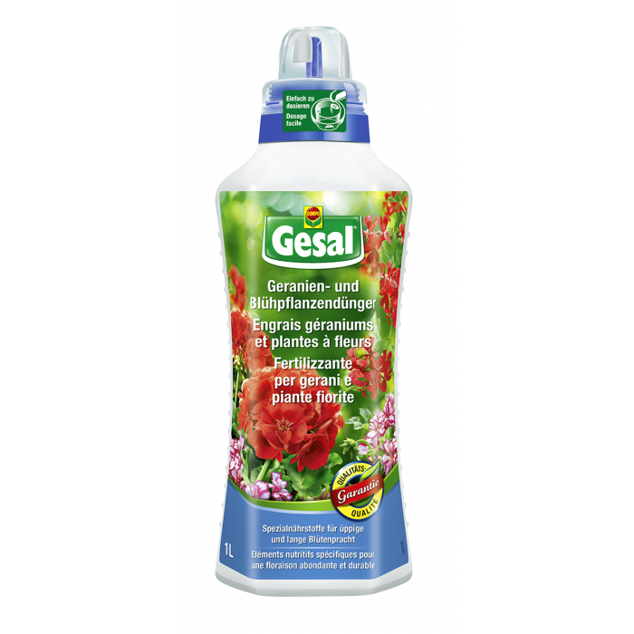 Gesal Geranien-Dünger 1l Flüssigdünger, Dosierhilfe
