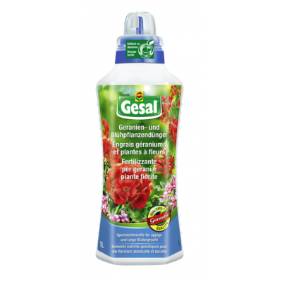 Gesal Geranien-Dünger 1l Flüssigdünger, Dosierhilfe
