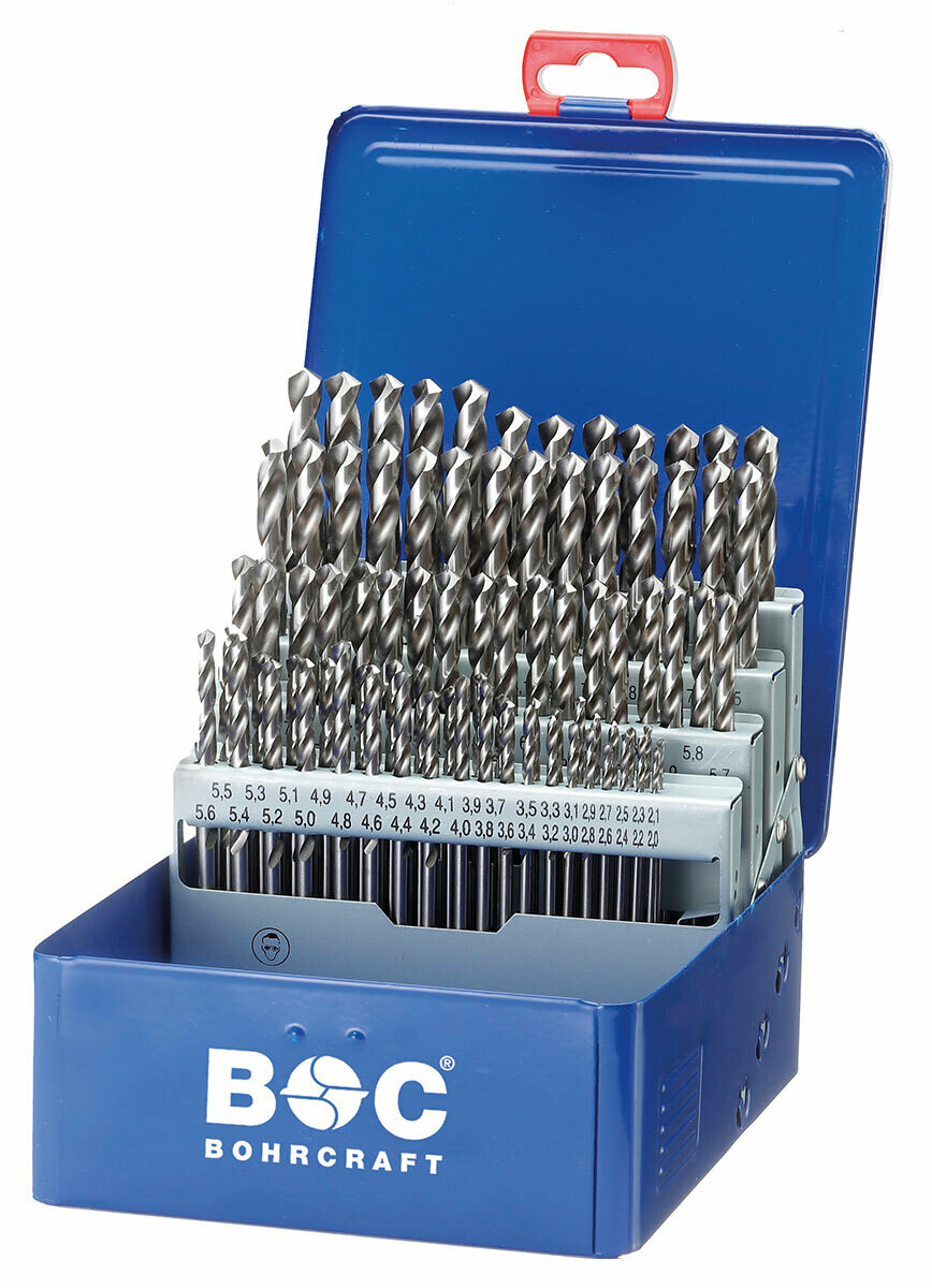 BOC Bohrer-Satz 81Tlg.HSS-G DIN 338, MG210 Ø 2.0-10.0mm x 0.1mm steigend