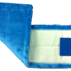 Flachmop 40 cm blau mit Taschen und Laschen