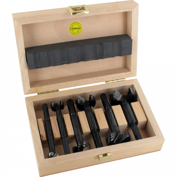 Forstnerbohrersatz Bormax WS 6tlg.  Ø 15, 20, 25, 30, 35, 40 mm, 8 und 10mm Schaft