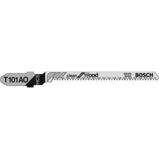 Stichsägeblatt, BOSCH  HCS T 101 AO Weichholz, Sperrholz, beschichtetePlatten speziell für Kurvenschnitt(1,5 - 15 mm) 83  mm  5 Stück