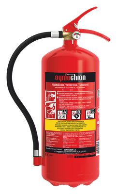Pulver-Feuerlöscher 6 kg ABC mit Manometer