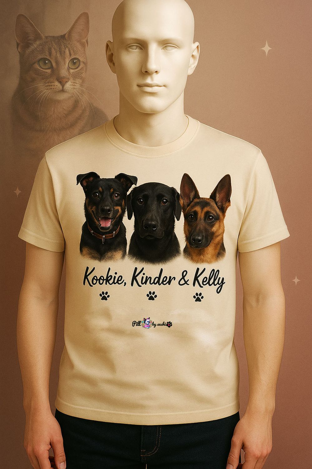 T-shirt animais de estimação personalizados