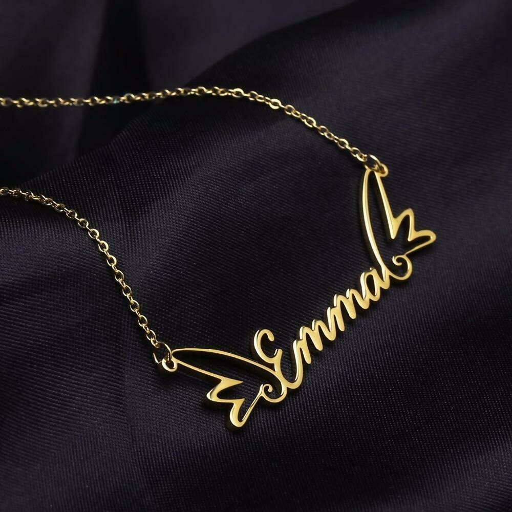 Wings Name Necklace
