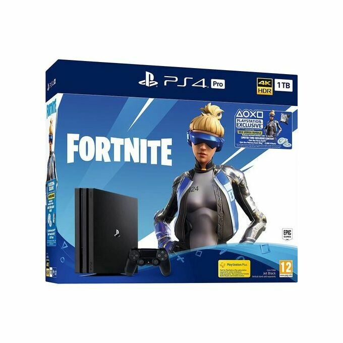 Sony PS4 Pro Fortnite Bundle Console - 1TB - Black