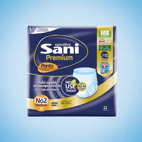 Sani Sensitive Premium pants Medium No2 Night Use Tested (12 pcs)