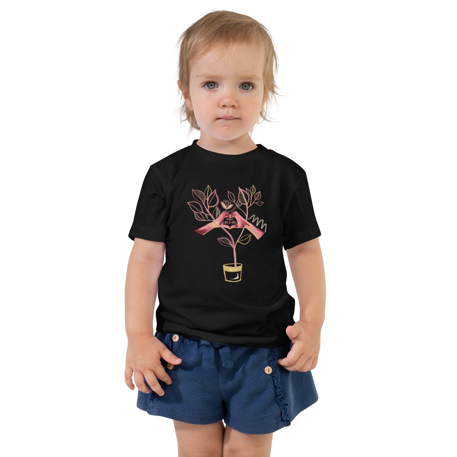 "Fight like a girl„ Toddler t-shirt schwarz