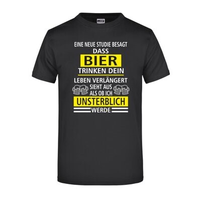 T-Shirt "BIER VERLÄNGERT LEBEN"
