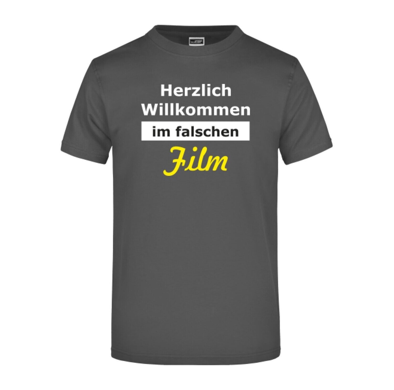 T-Shirt "FALSCHER FILM", T-Shirt-Farbe: Graphite