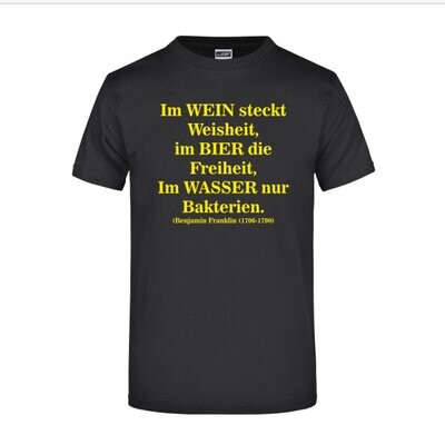 T-Shirt "WEIN+BIER+WASSER"