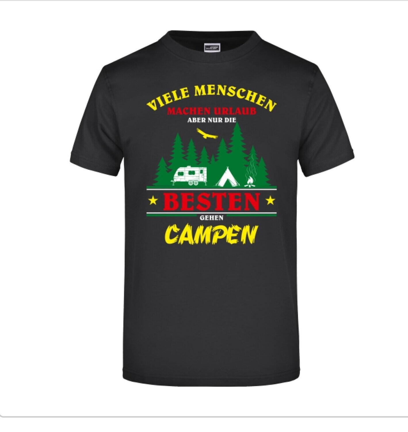 T-Shirt "DIE BESTEN CAMPEN", T-Shirt-Farbe: Schwarz