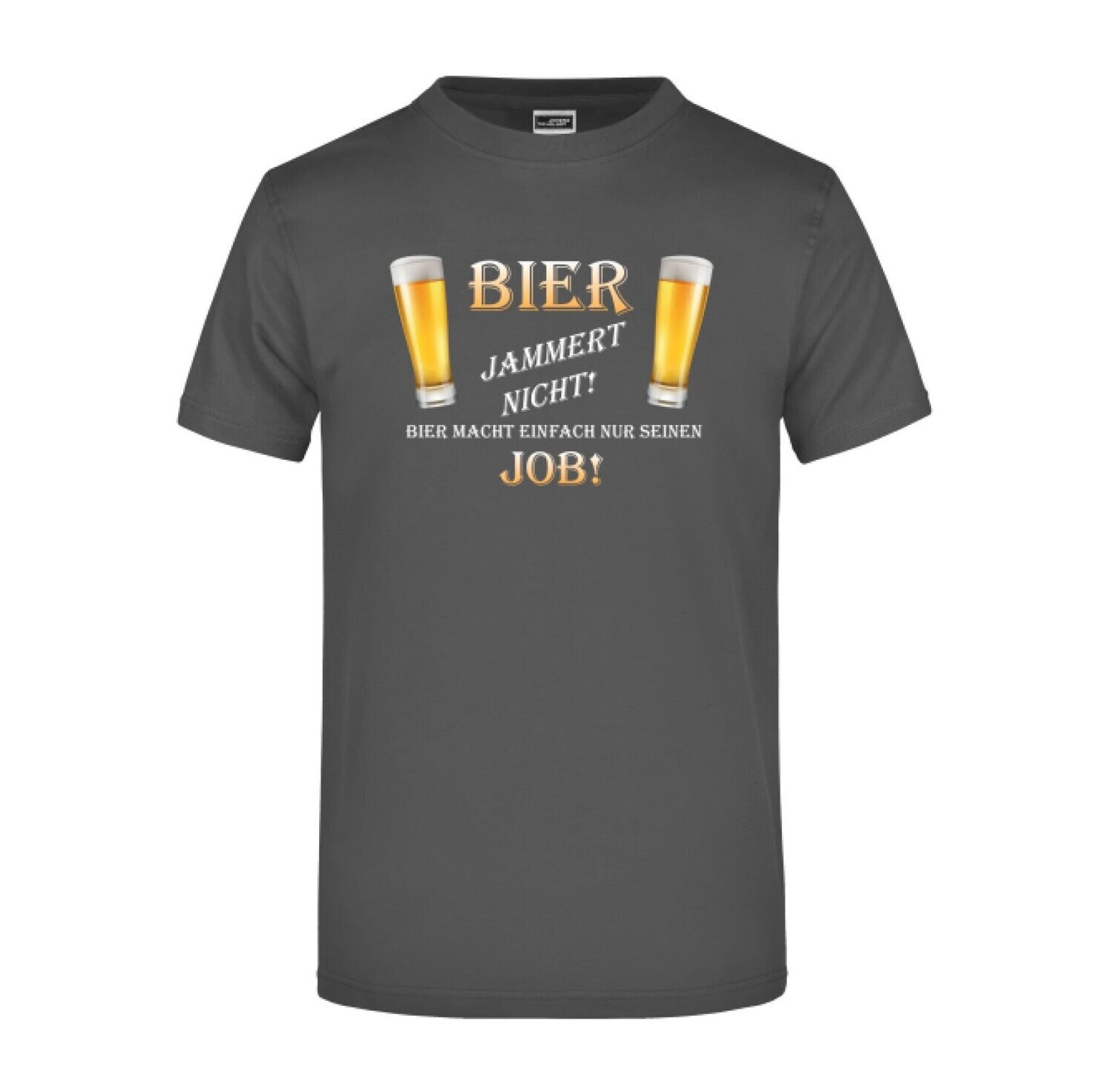 T-Shirt "BIER JAMMERT NICHT", T-Shirt-Farbe: Graphite