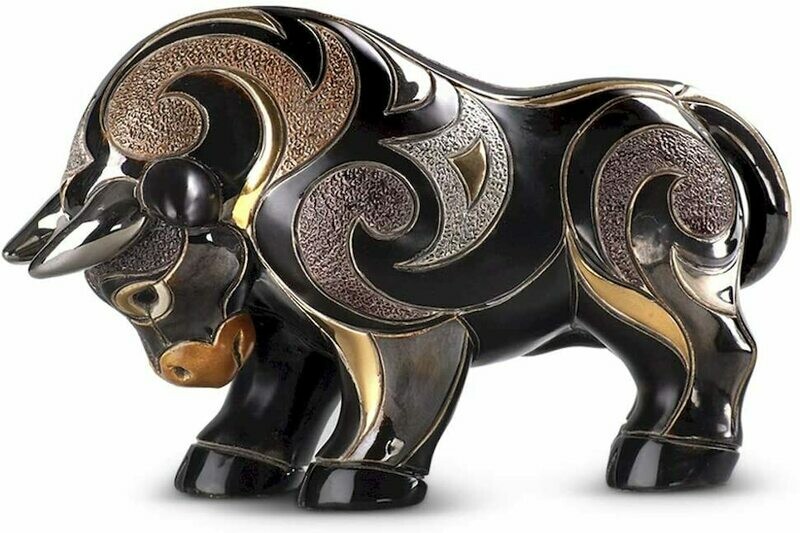 Toro nero De Rosa Rinconada - H 12 cm - D1465
