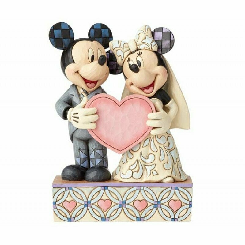 Due anime e un cuore Mickey e Minnie - H 18 cm - 4059748