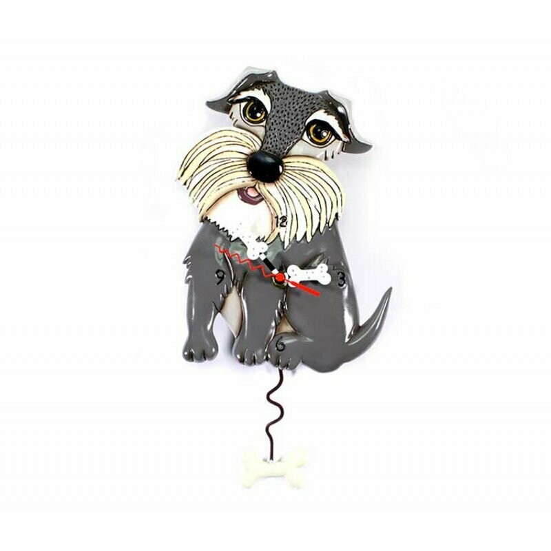 OROLOGIO A PENDOLO CANE CON OSSO - H 26 cm - P1656