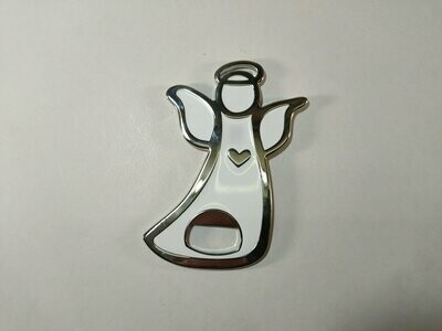 Apribottiglie Calamita Smalto Angelo con Astuccio e Sacchetto  - H 10,5 Cm - TPP/512