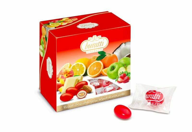 Confezione a Vassoio Misto Frutta - 0,5 Kg - Rosso