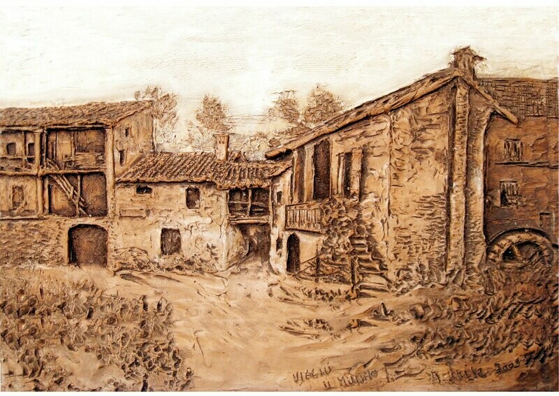 Bassorilievo in Cotto Mulino Calderara - Viggiù (VA)