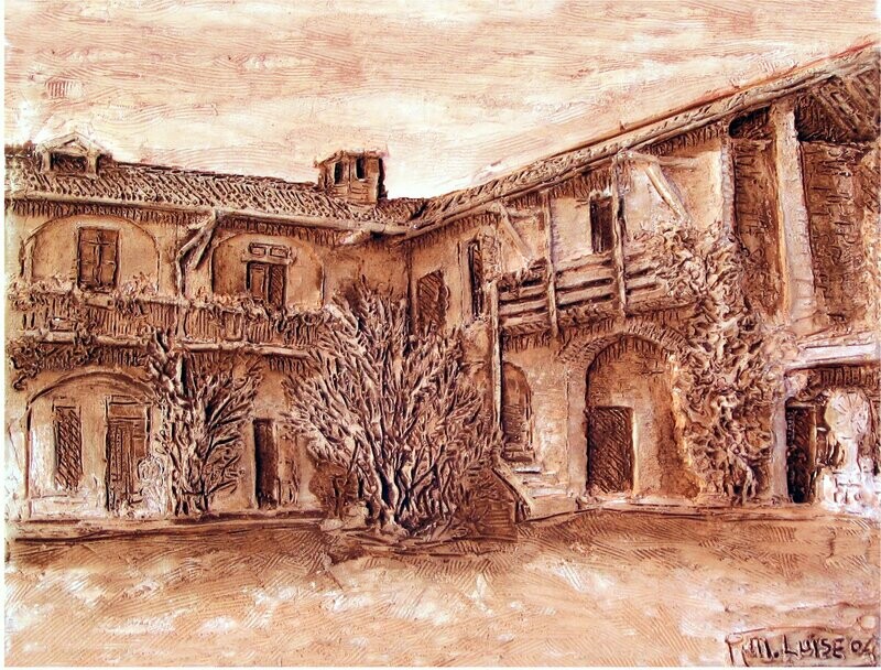 Bassorilievo in Cotto Corte dei Brut  Varese