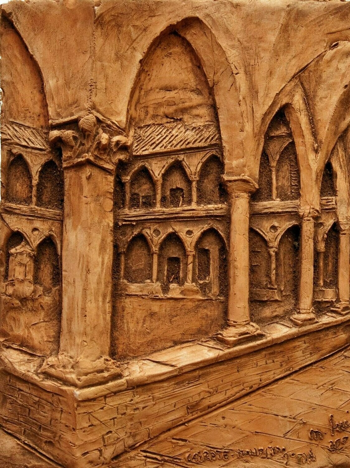 Bassorilievo in Cotto Monastero di Cairate - Chiostro  (VA)