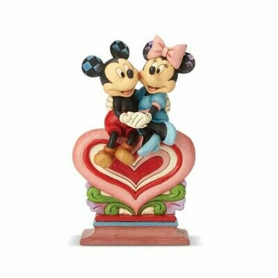 Mickey e Minnie sul Cuore, H 22 cm - 6001282