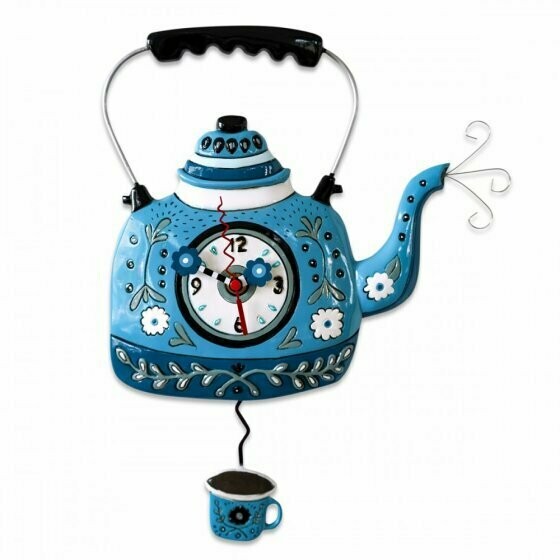 OROLOGIO A PENDOLO TEIERA BLU - H 35 cm - P2052