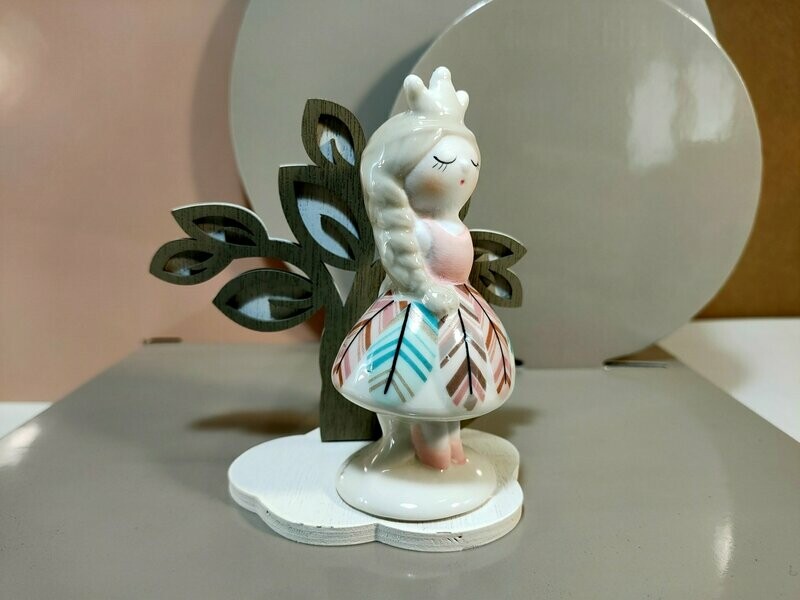 Bomboniera Ballerina in Porcellana con supporto Claraluna  - 10,5 cm - 21951A/SHOPPER