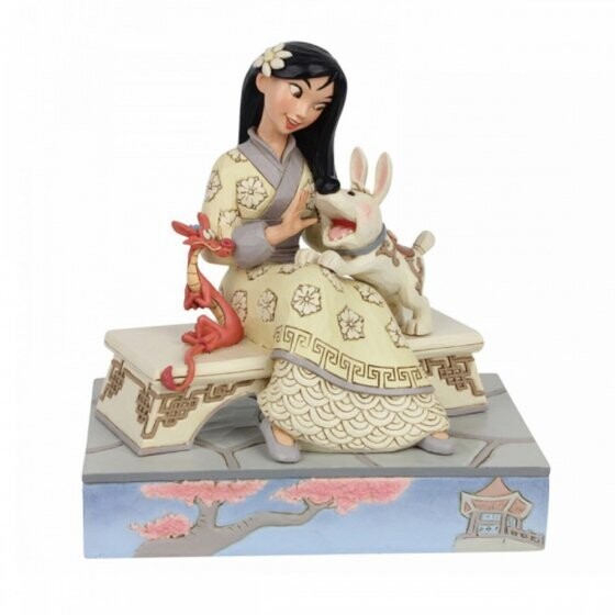 Mulan con Mushu e Little Brother H 14 cm 6007061 Disney Traditions