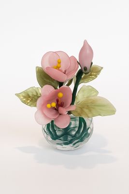 Cipolla di Cristallo con fiori di vetro. CP4/A40