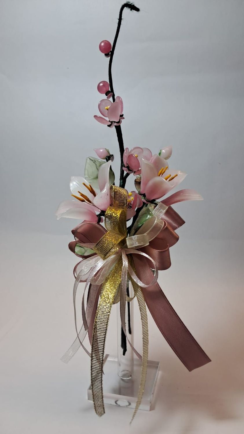 Vasetto con Fiori di Vetro, Profumatore - VP2/2A32, A50