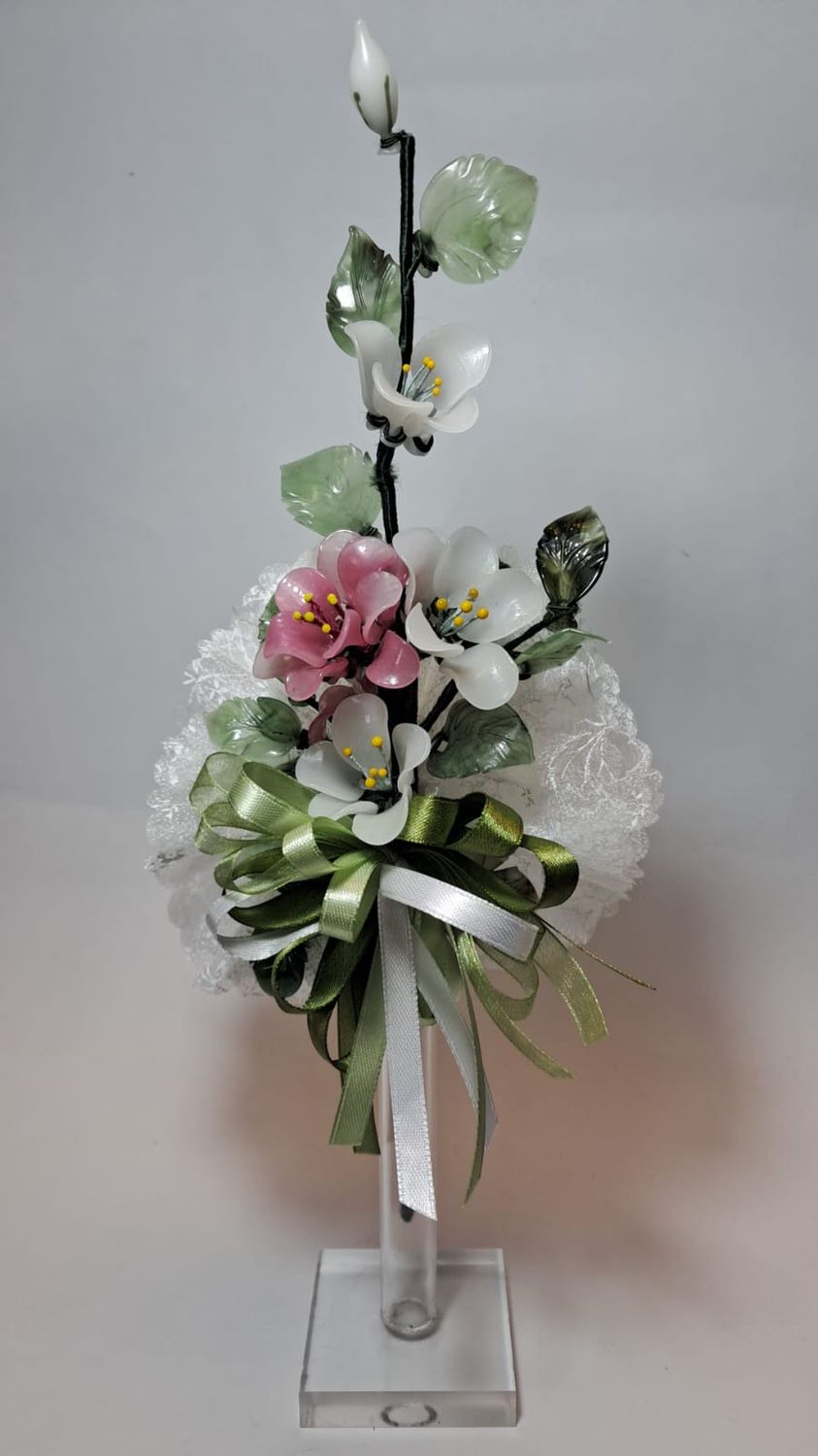 Vasetto con Fiori di Vetro, Profumatore - VP2/A37, A44 + Confezione
