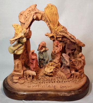Presepe in Cotto, Base Legno - 2007/P15